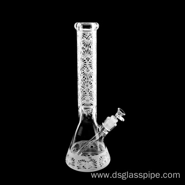 wholesale Sandblasted Glass Beaker 12" 7mm Thick Hookah Water Pipe